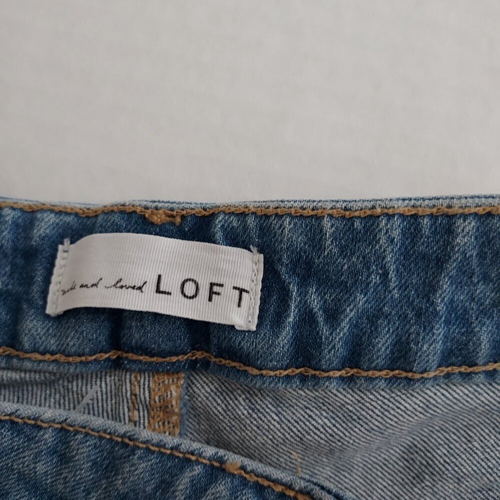 Loft Curvy High Rise Straight Crop Jeans Size 32 - Picture 7 of 13